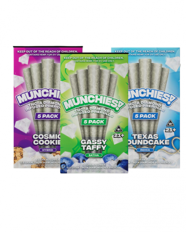 Delta Munchies THC-A Diamond Infused Prerolls | 5pk